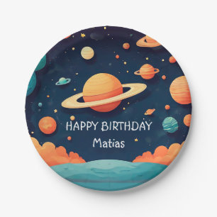 De Papel Plato cumpleaños personalizado
