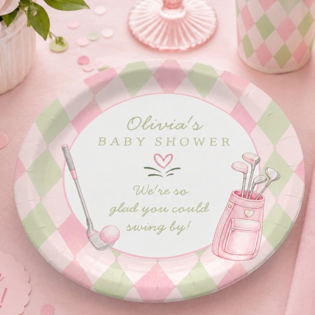 De Papel Plato para Baby Shower Little Putter (Subido por el creador)