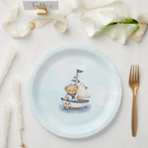 Plato para Baby Shower Little Sailor