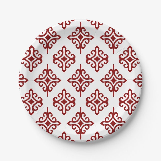De Papel Plato redondo con fondo blanco (Anverso)