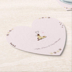 De Papel Posavasos Corazón Mañanas Acogedoras, Café y Ronro
