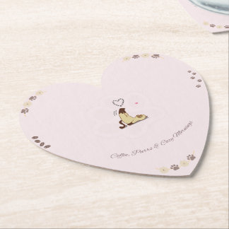 De Papel Posavasos Corazón Mañanas Acogedoras, Café y Ronro