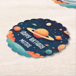 De Papel Posavasos cumpleaños personalizado