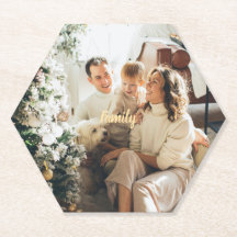 Posavasos Navideño con Foto Familiar – Decoración