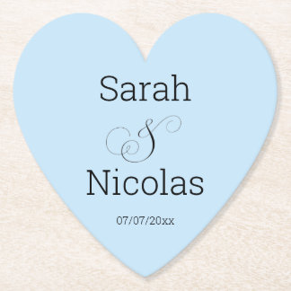 De Papel Posavasos personalizados minimalistas para boda