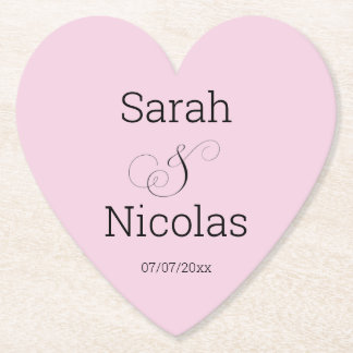 De Papel Posavasos personalizados minimalistas para boda