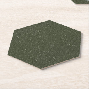 De Papel Posavasos verde musgo oscuro moteado personalizabl