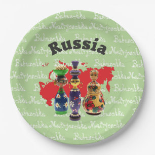 De Papel Rusia - Russia Babuschka Matrjoschka plato -