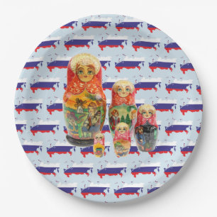 De Papel Rusia - Russia Babuschka Matrjoschka plato -