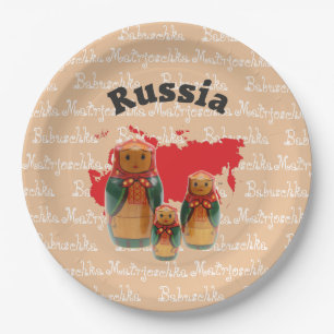 De Papel Rusia - Russia Babuschka Matrjoschka plato -