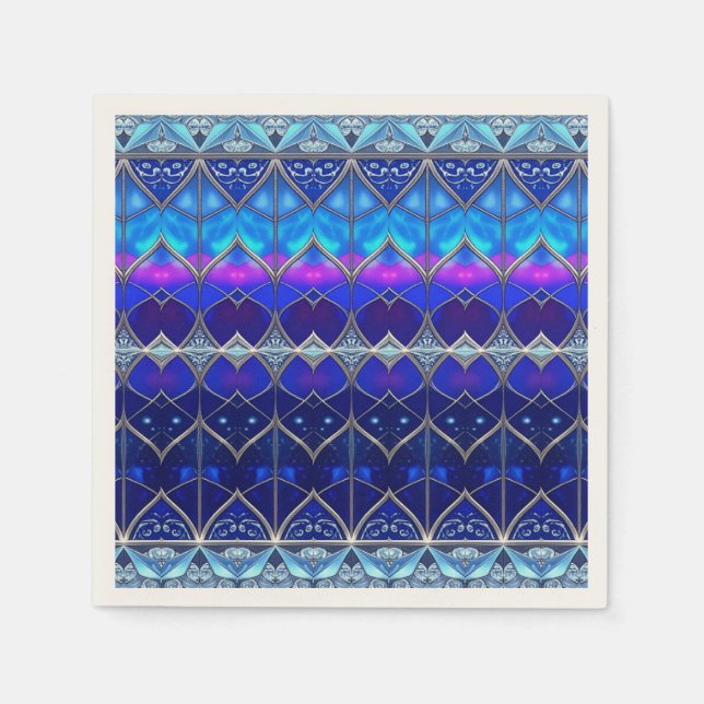 De Papel Servilleta Azul Decorativa (Anverso)