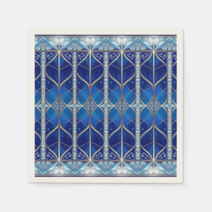 De Papel Servilleta Azul Decorativa