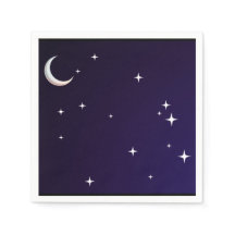 Servilleta con gradiente negro y azul tema noche