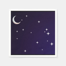 De Papel Servilleta con gradiente negro y azul tema noche