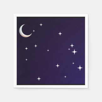 De Papel Servilleta con gradiente negro y azul tema noche