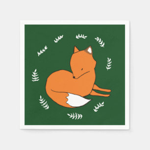 De Papel Servilleta del cóctel del Fox rojo