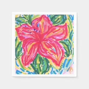 De Papel Servilleta del hibisco del Palm Beach