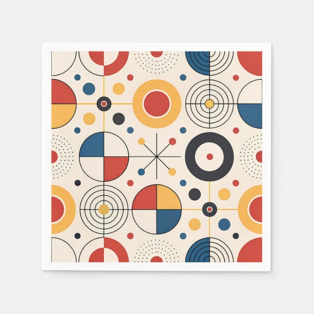 De Papel Servilleta diseño geométrico (Anverso)