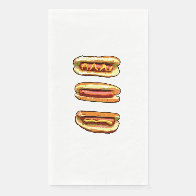 De Papel servilleta fiesta con hot dog (Anverso)