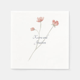 De Papel Servilleta Floral Acuarela Sage para Boda