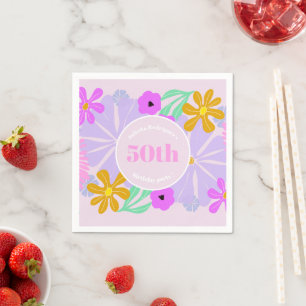 De Papel Servilleta floral rosa romántica y linda para cump