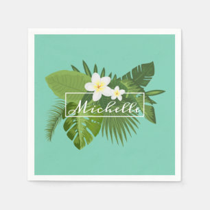 De Papel Servilleta floral tropical personalizada del marco