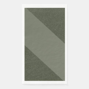De Papel Servilleta moderna diagonal verde musgo – Personal