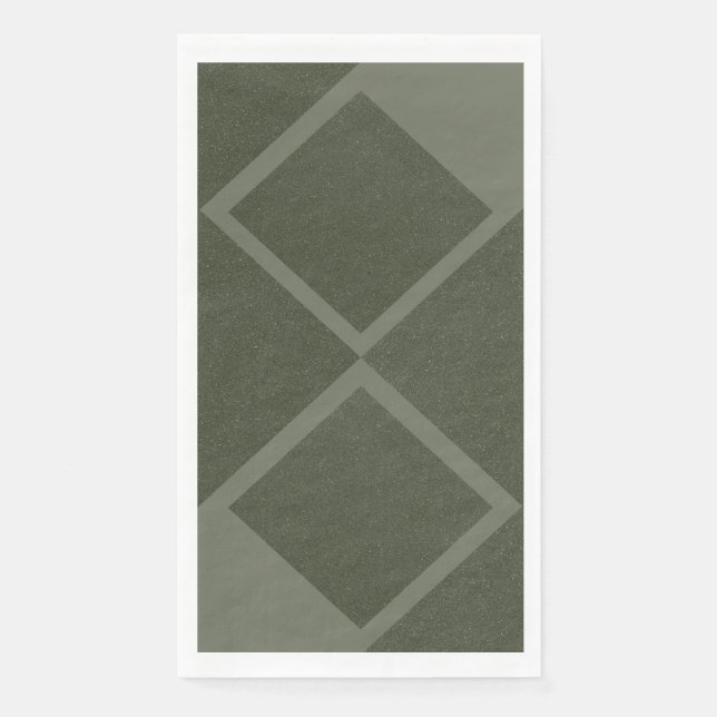 De Papel Servilleta moderna Dual Diamond verde musgo – Pers (Anverso)