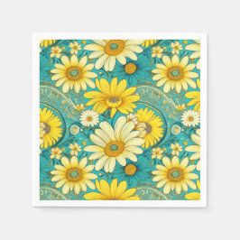 De Papel Servilleta Paisley Daisy