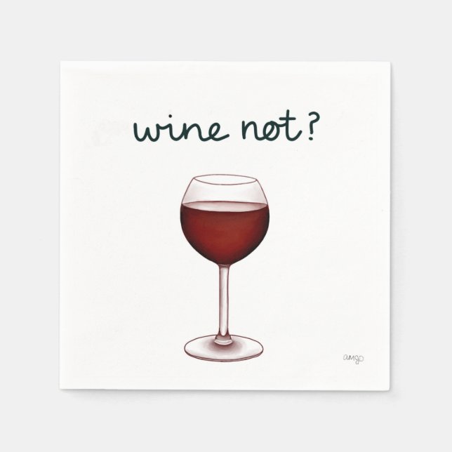 De Papel Servilleta para cóctel Wine Not (Anverso)