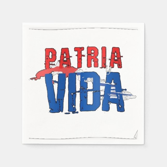 De Papel Servilleta Patria y vida (Anverso)