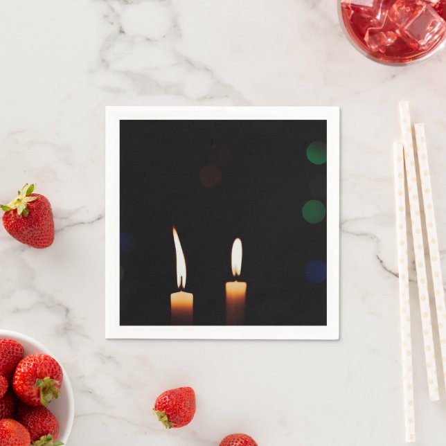 De Papel Servilleta personalizada con fotografía bokeh (In situ)