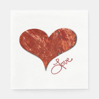 De Papel Servilleta Red Love