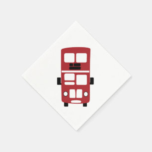 De Papel Servilleta roja del cóctel del autobús del autob