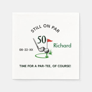De Papel Servilleta Tema Golf 50 Cumpleaños (cualquier año)