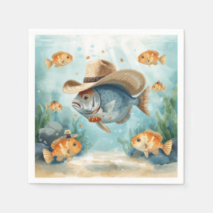 De Papel Servilleta temática Fish Party Texas