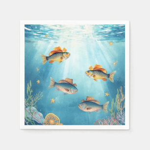 De Papel Servilleta temática Fish Party Texas
