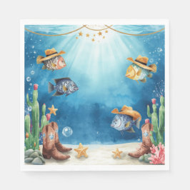De Papel Servilleta temática Fish Party Texas