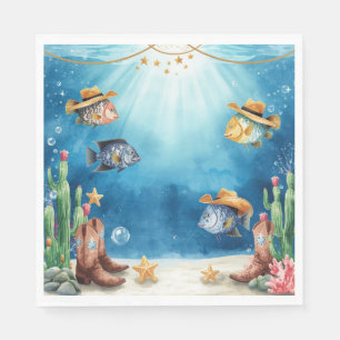 De Papel Servilleta temática Fish Party Texas