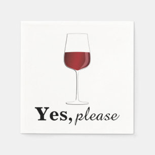 De Papel Sí, wine por favor - la servilleta del cóctel