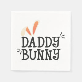 De Papel Simple Daddy Bunny Easter Typograph | Servilleta d