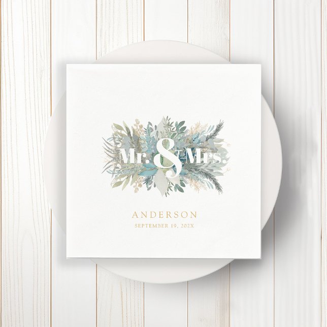 De Papel "Sr. y la servilleta elegante con hojas (Subido por el creador)