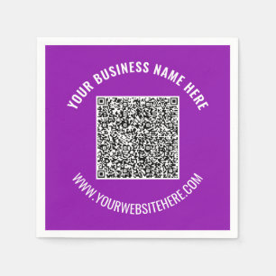 De Papel Tu código QR Info Texto personalizado y servilleta