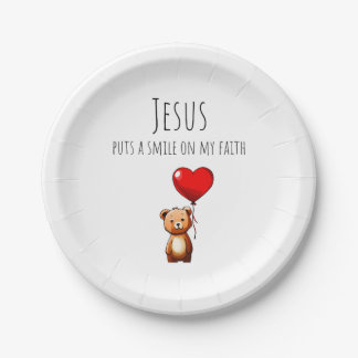 De Papel VBS Jesús pone una sonrisa en mi fe - plato fiesta