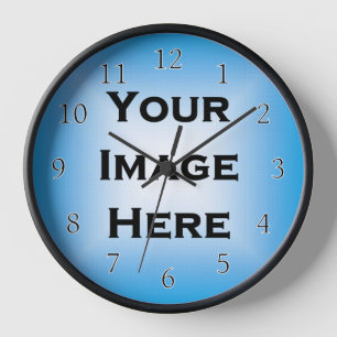 De Pared Reloj personalizado Con Números Negros Delgados D
