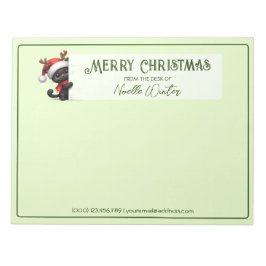 De parte de -  Bloc de notas Gato Feliz Navidad