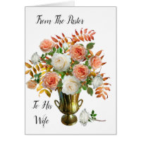 De Pastor a mi esposa una tarjeta de saludo