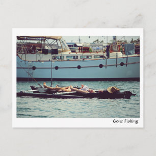 De pesca - Tarjeta postal