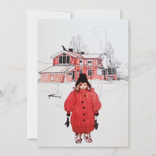 De pie en la nieve de invierno