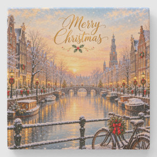 De Piedra Amsterdam Navidad Invierno Canal Plaza Posavasos